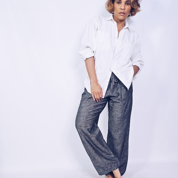New York & Company Pants - Linen Blend Drawstring Pants
